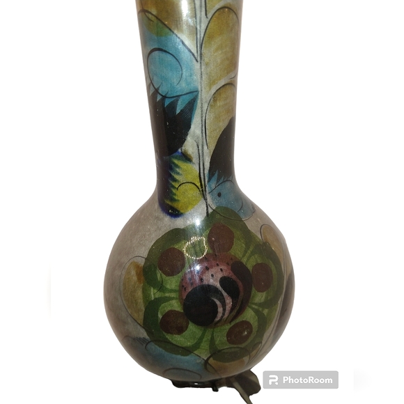 Tonala Hand painted Vase Mexico - Large/Tall - Picture 10 of 15